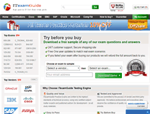 Tablet Screenshot of itexamguide.com
